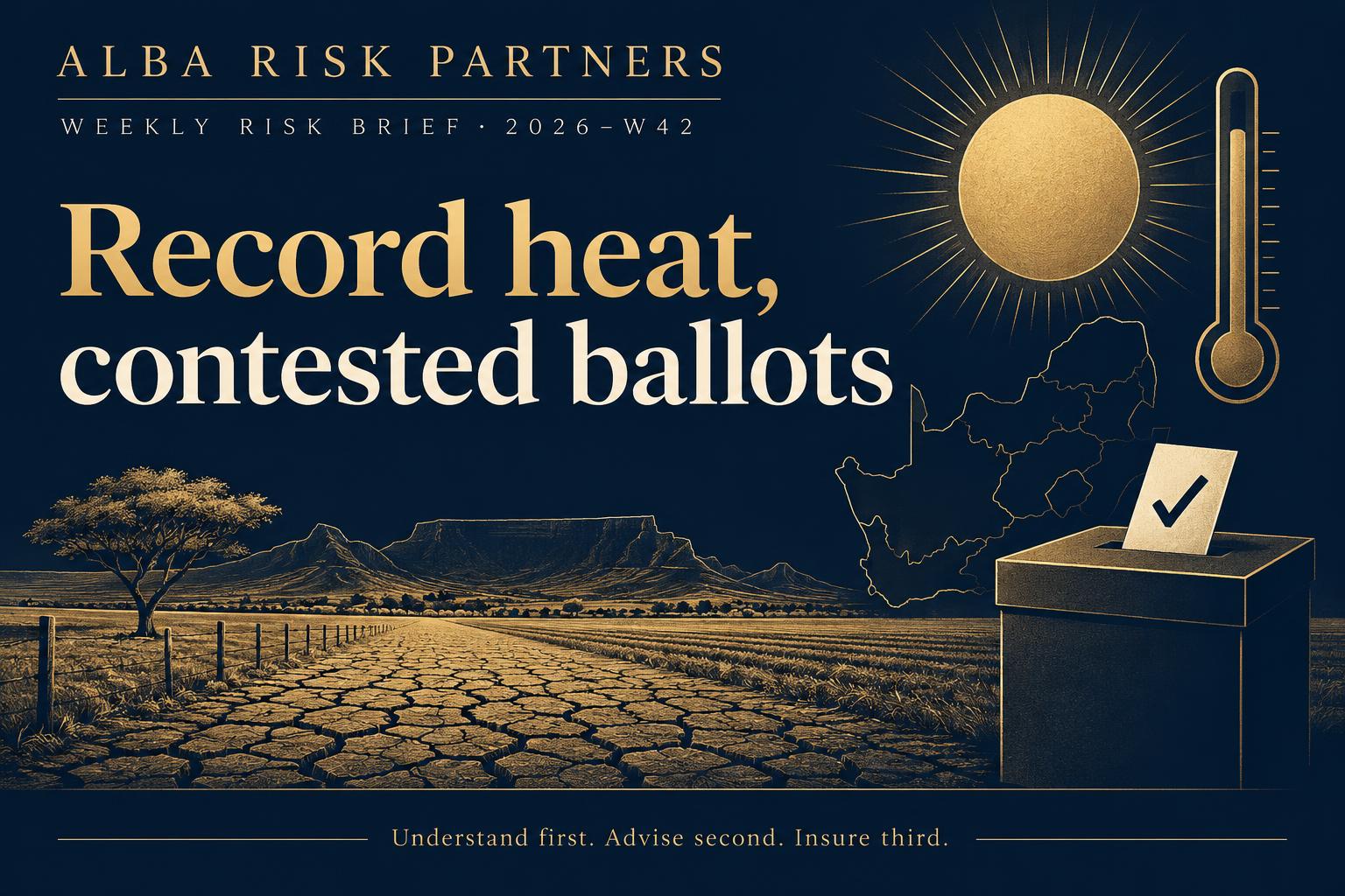 Weekly Risk Brief: Record Heat, Contested Ballots (Week 42, 2026)